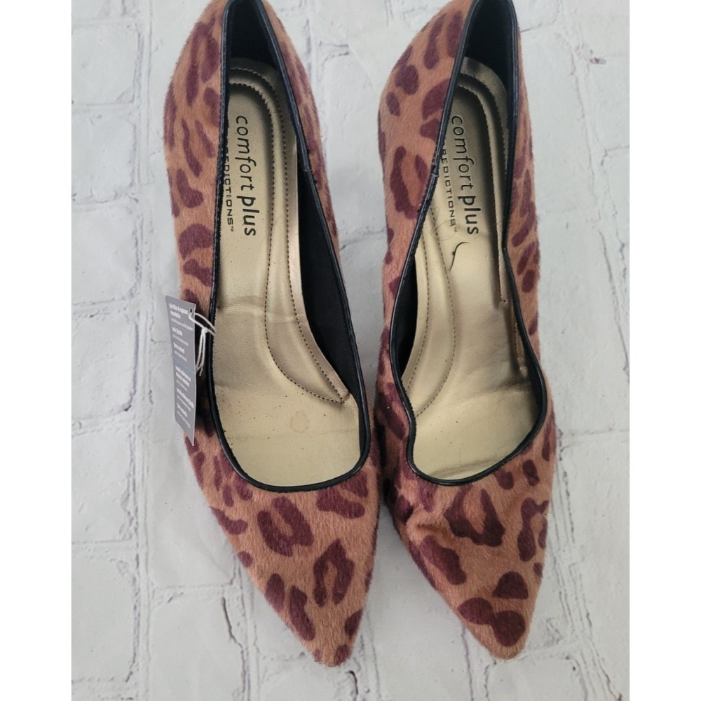 Comfort Plus brown animal print heels size 10,‎ sassy, modern, stylish and cute